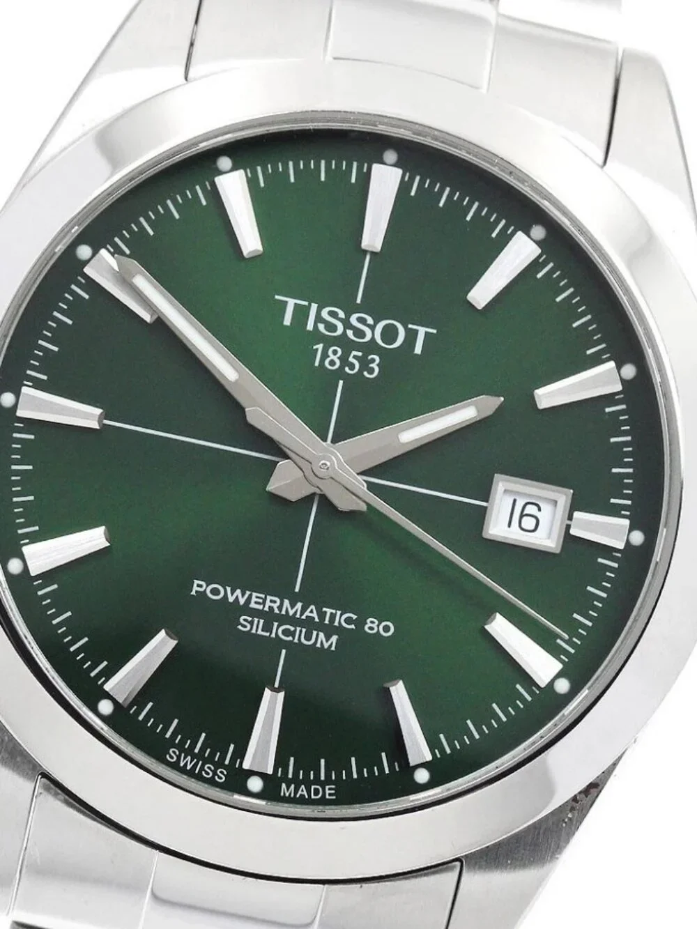 TISSOT gentleman T127407 Powermatic 80 Date green Dial Automatic Men's